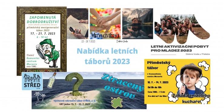 Nabídka letních táborů STŘED 2023