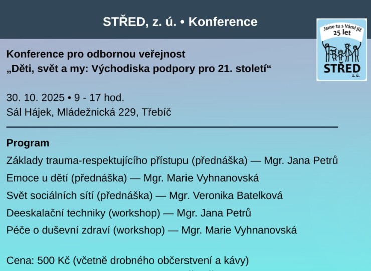 Konference „Děti, svět a my: Východiska podpory pro 21. století“