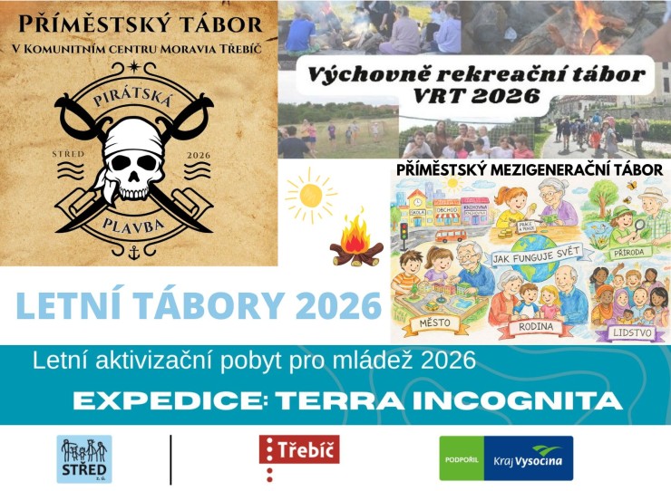 Nabídka letních táborů STŘED 2026
